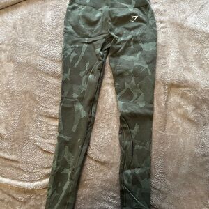 Gymshark Green Camouflage Leggings